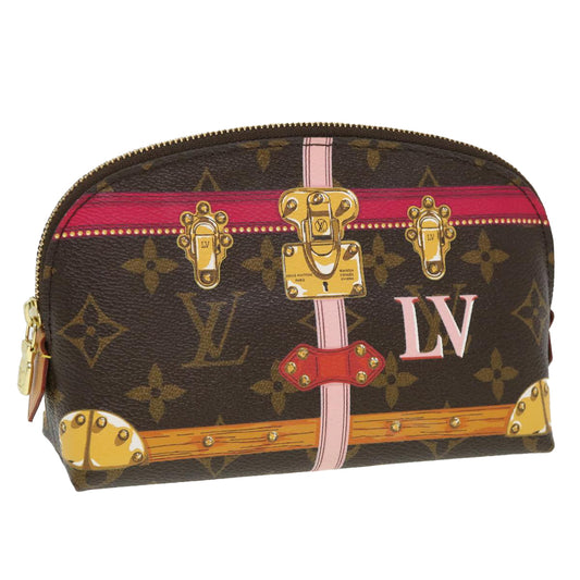 LOUIS VUITTON Monogram Summer Trunk Pochette Cosmetic Pouch M43615 Auth bs4543
