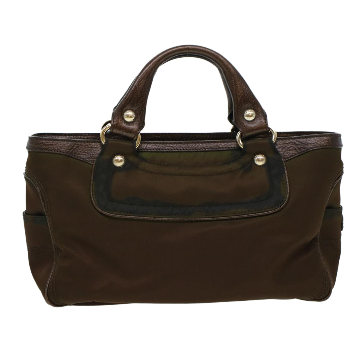 Luxury CELINE Hand Bag Nylon Brown 5493