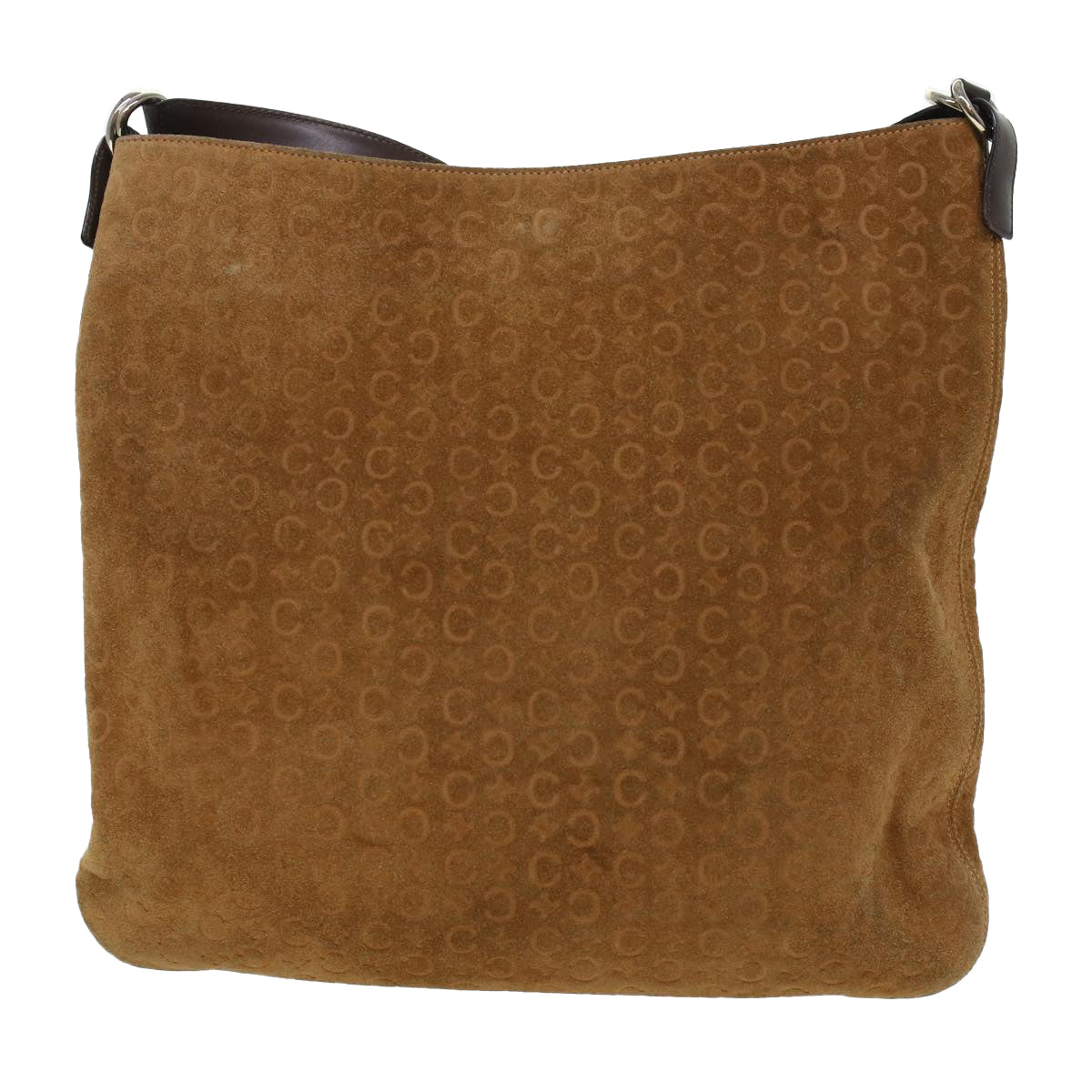 Luxury CELINE Macadam Canvas Shoulder Bag Suede PVC Leather 2Set Brown 6014