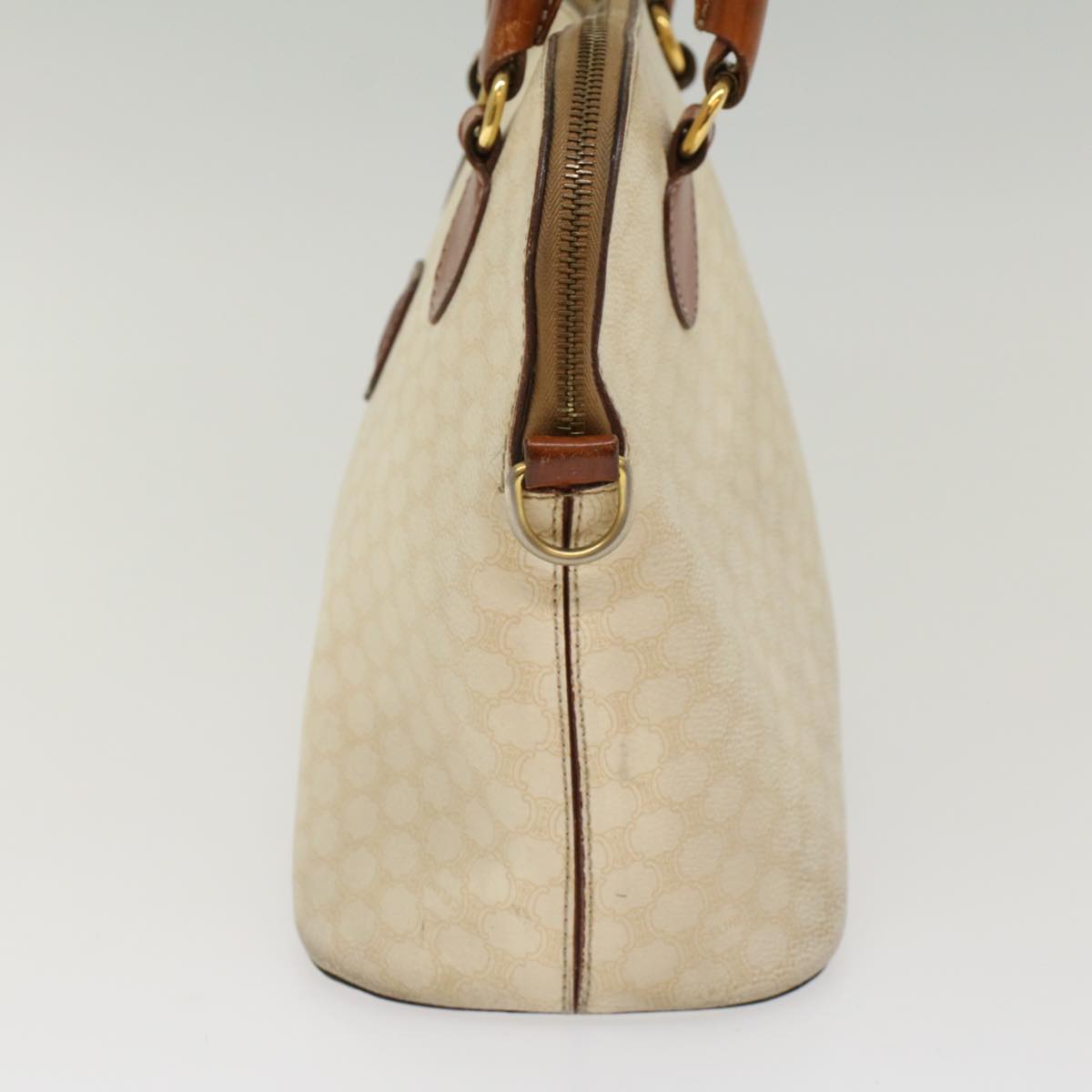 Luxury CELINE Macadam Canvas Hand Bag PVC Leather Whe 7123