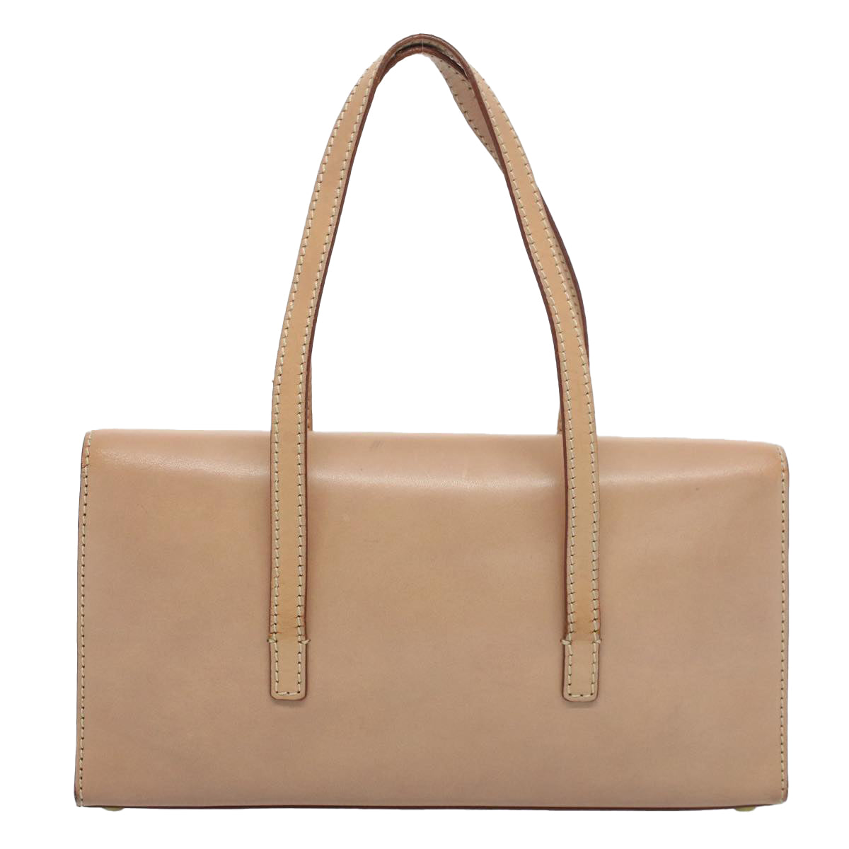 Luxury CELINE Shoulder Bag Leather Beige 7986