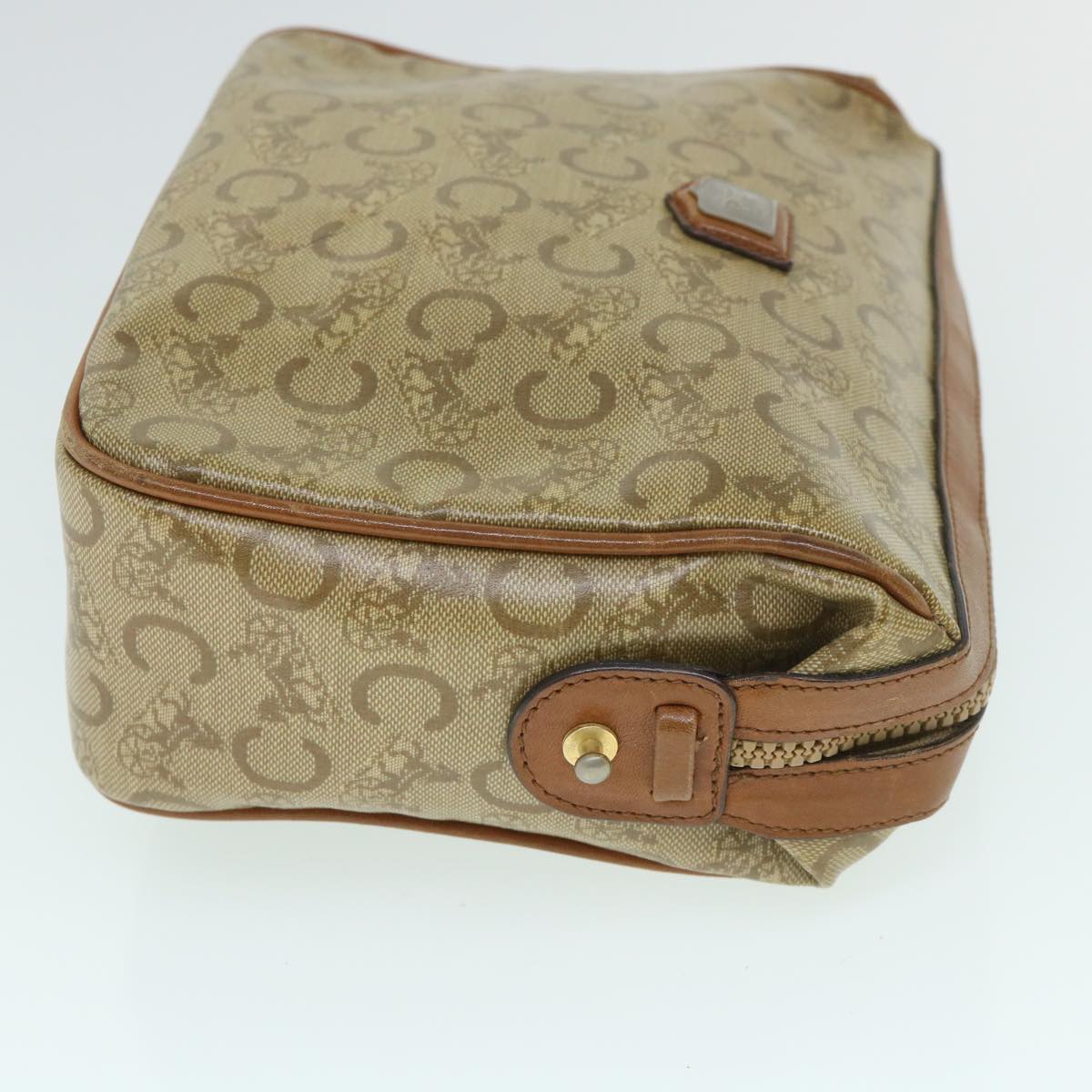 Luxury CELINE C Macadam Canvas Clutch Bag Coated Canvas Beige 8432
