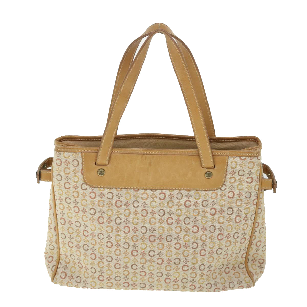 Luxury CELINE Macadam Canvas Hand Bag 2Set Beige 8536