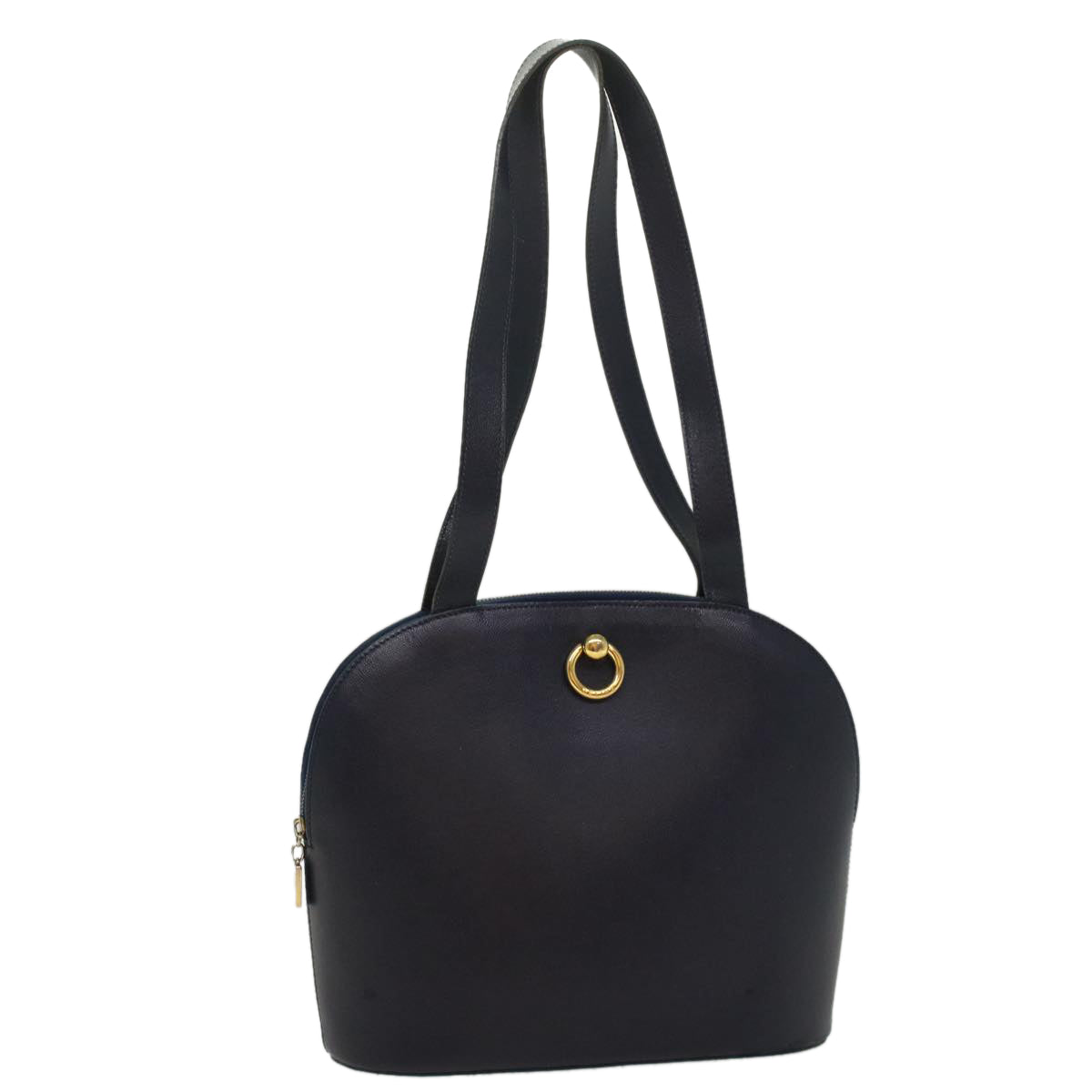 Luxury CELINE Shoulder Bag Leather Navy 8617
