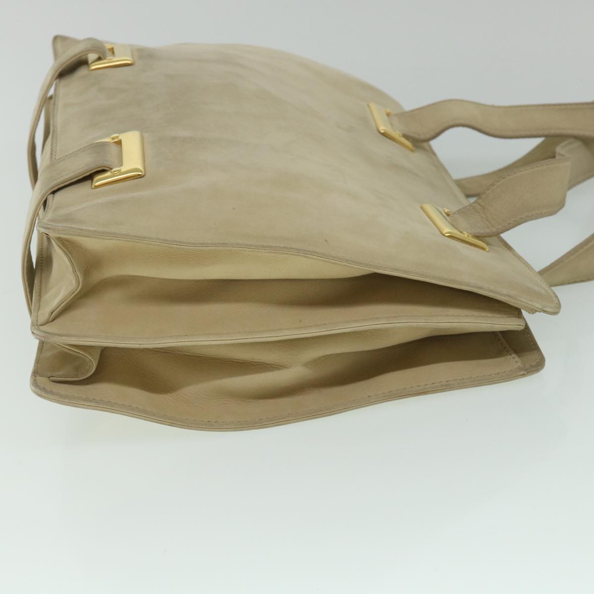 Luxury CELINE Shoulder Bag Suede Beige 8698