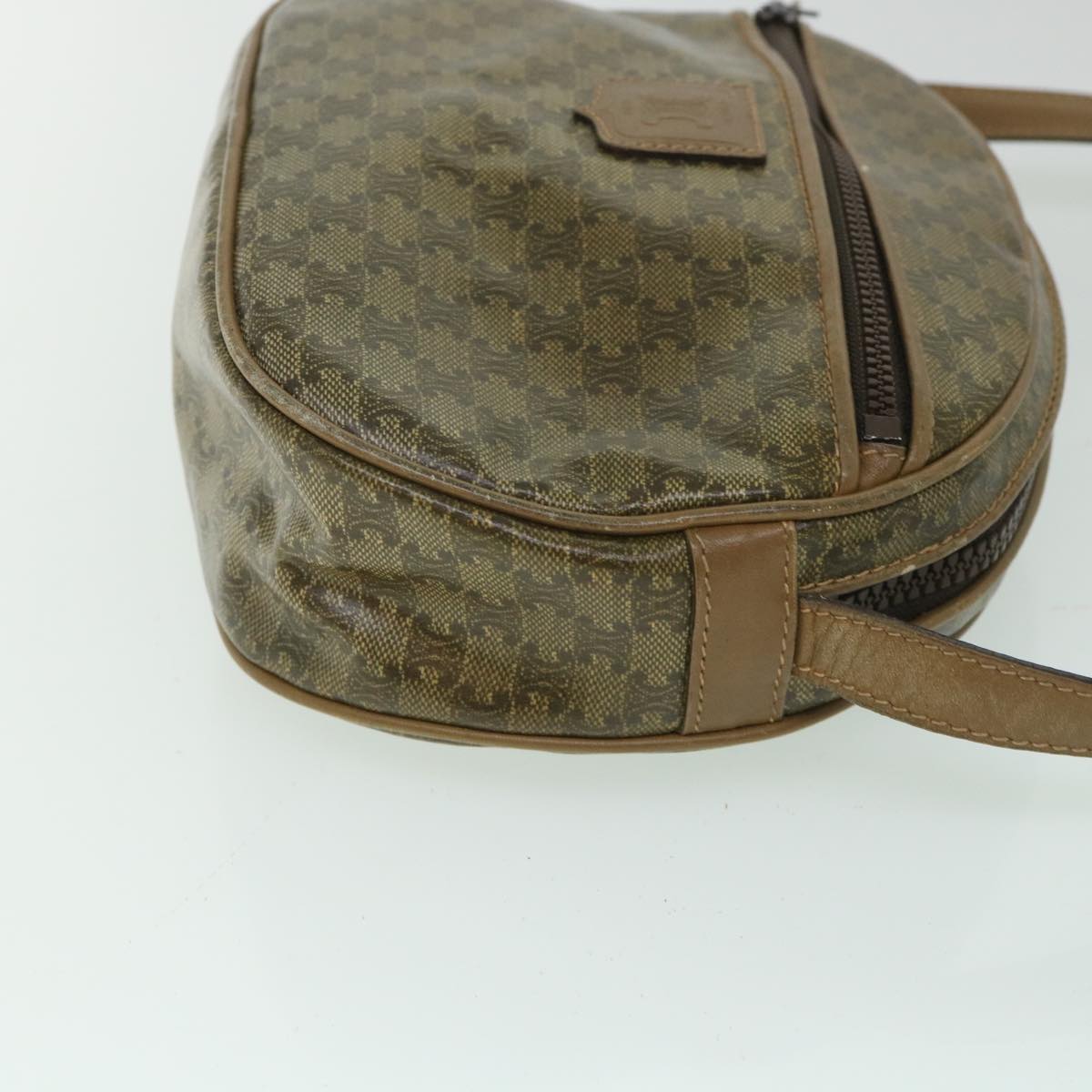 Luxury CELINE Macadam Canvas Shoulder Bag Brown 8712