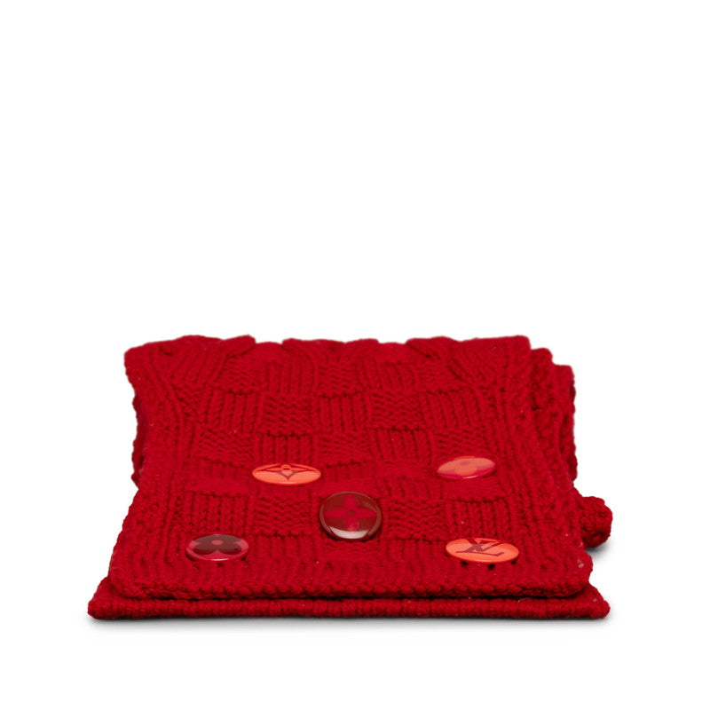 Louis Vuitton Louis Vuitton 400352 Maffler Wool Red