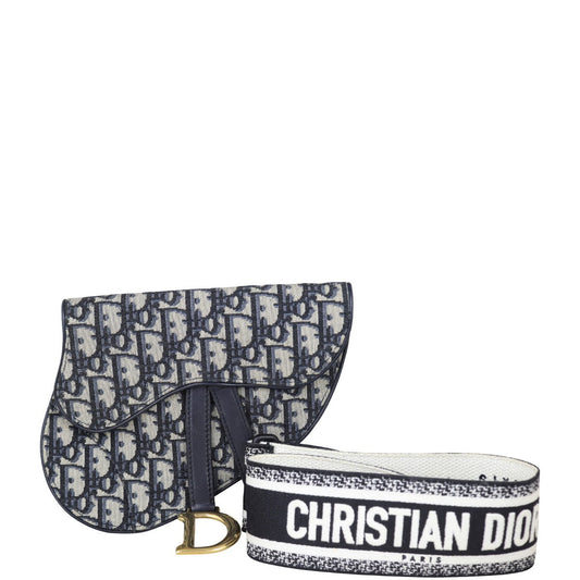 Dior Saddle Oblique Belt Bag with Embroidered Strap
