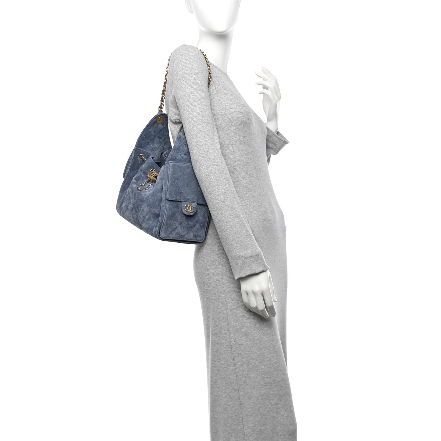 Chanel Suede Quilted Small Chanel 25 Handbag - Rovelle Bags
