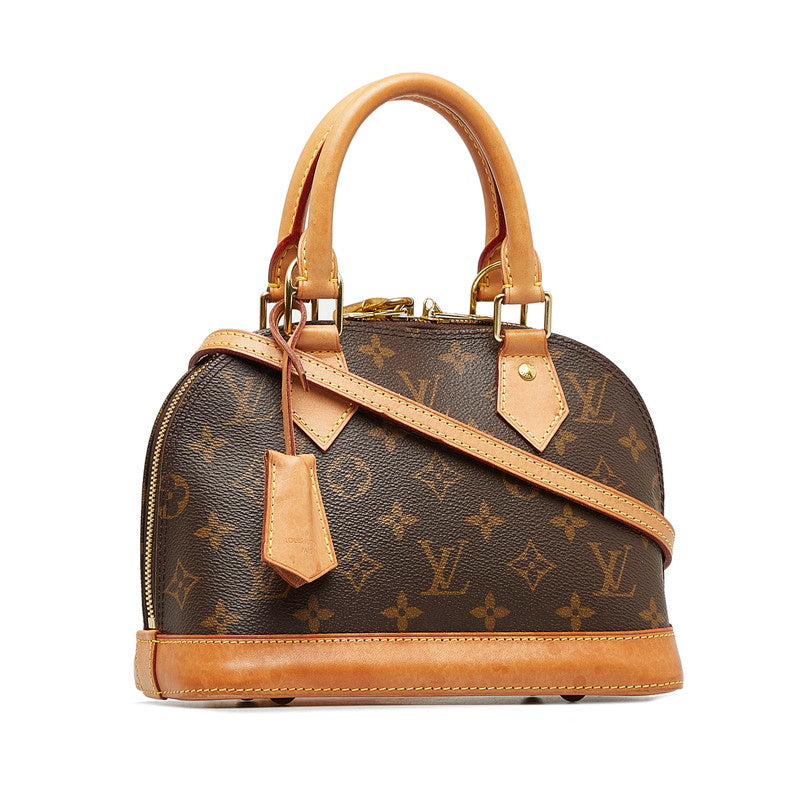 Louis Vuitton Monogram BB Handbag 2WAY M53152 Brown PVC Leather Louis Vuitton