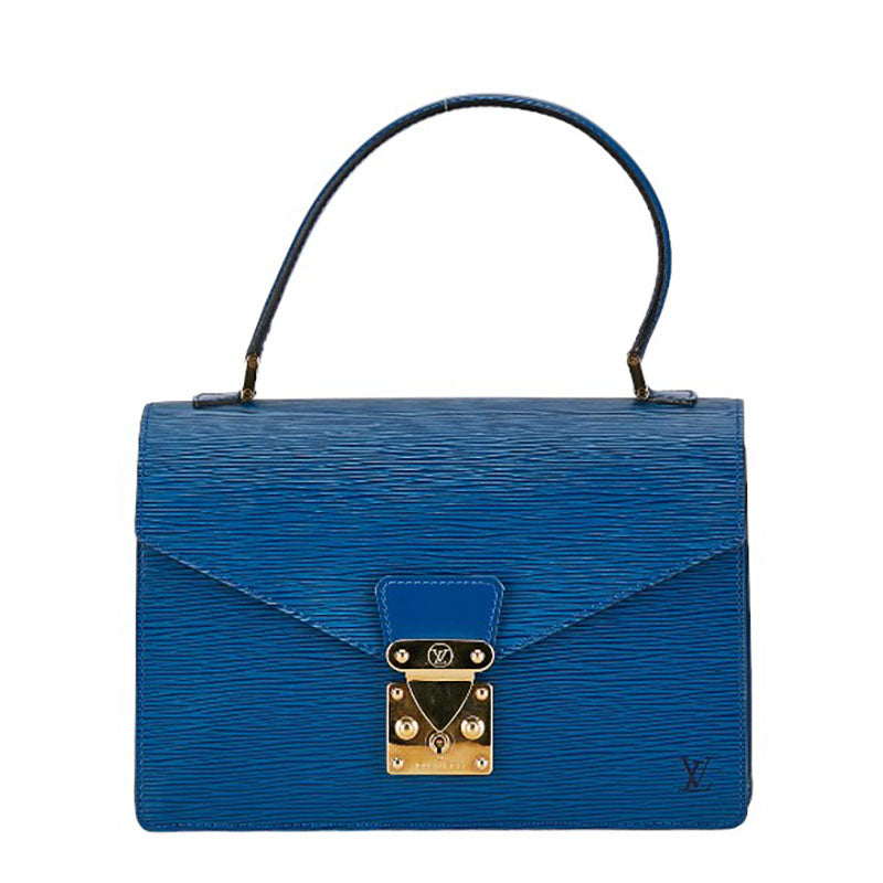 Louis Vuitton Epi Concorde Handbag M52135 Tread Blue Leather Louis Vuitton