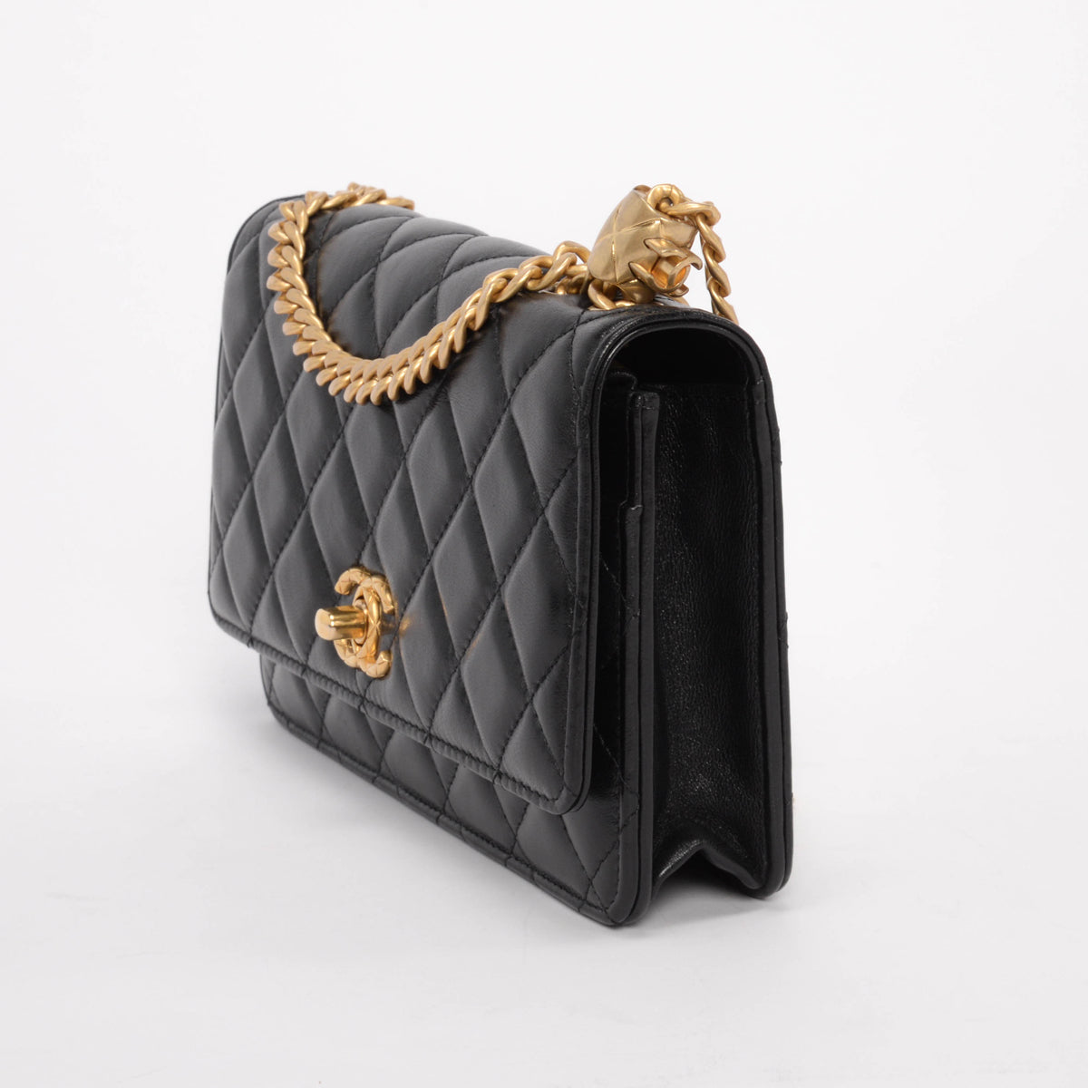 Chanel Black Quilted Lambskin Pillow Crush Crossbody Bag - Rovelle Bags