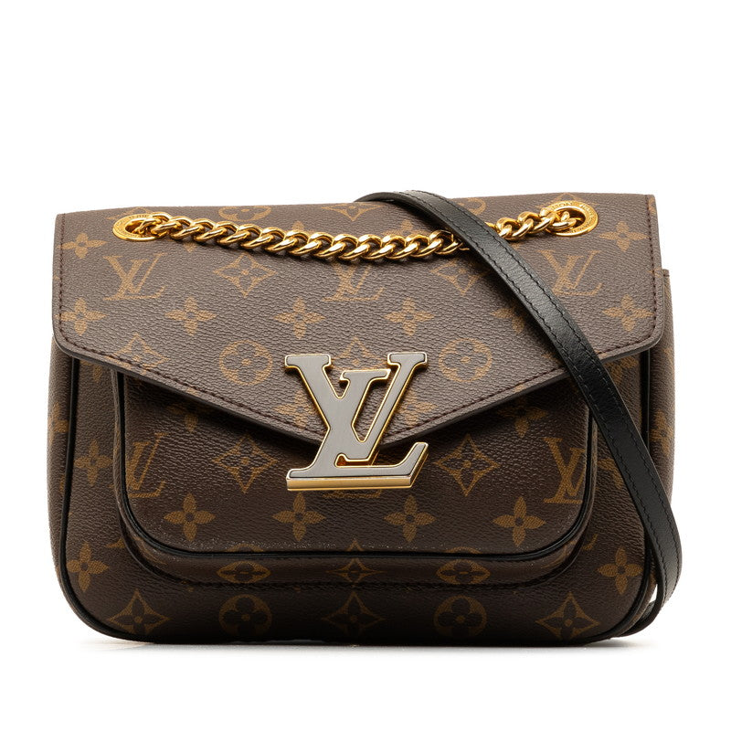 Louis Vuitton Monogram Patch Chain Shoulder Bag M45592 Brown PVC Leather Louis Vuitton