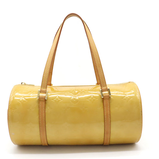LOUIS VUITTON Louis Vuitton Monograms Verney Bedford Handbags Rolled Enamel Leather Beige Yellow Beige M91006