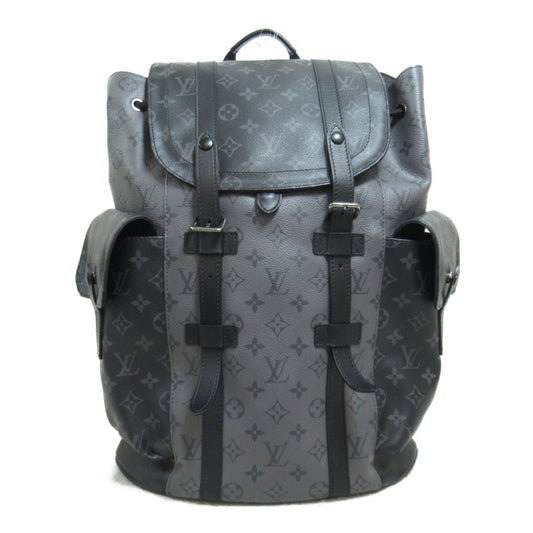 Louis Vuitton Christophers PM Backpack Bag PVC Coated Canvas Monogram Eclipse Reverse Grey M45419
