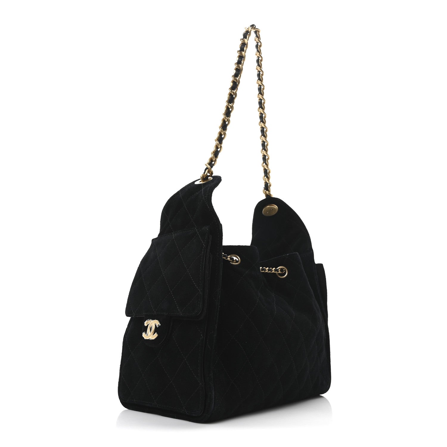 Chanel Suede Quilted Small Chanel 25 Handbag - Rovelle Bags
