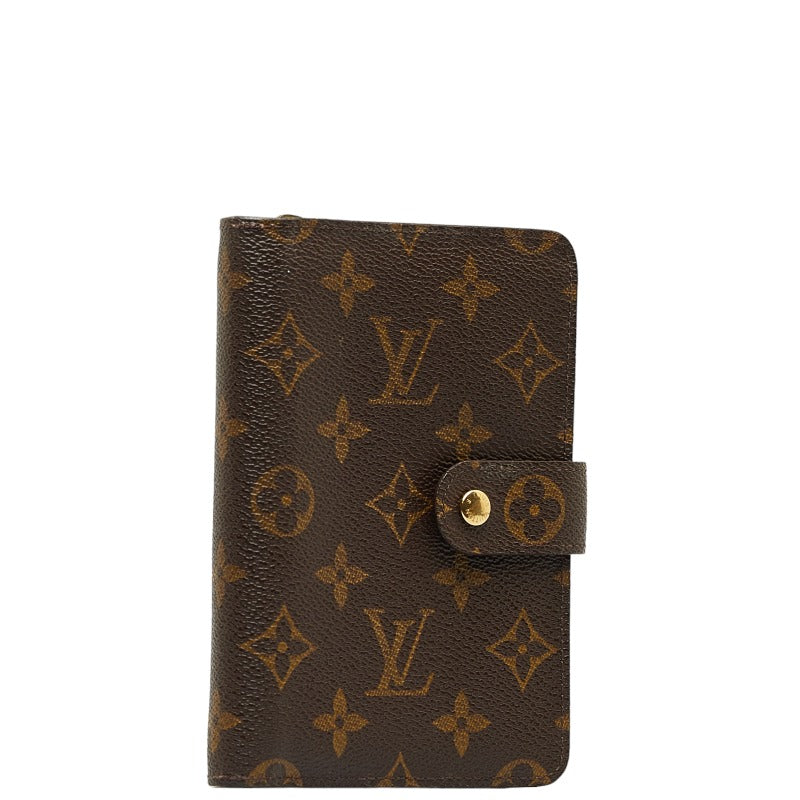 Louis Vuitton Monogram Port Papier Jeep Double Folded Wallet M61207 Brown PVC Leather Louis Vuitton