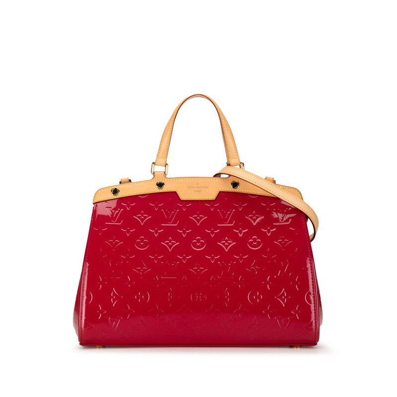 Louis Vuitton Monogram Vernis Blair MM Handbag 2WAY M91798 Rose Andy Pink Patent Leather Louis Vuitton