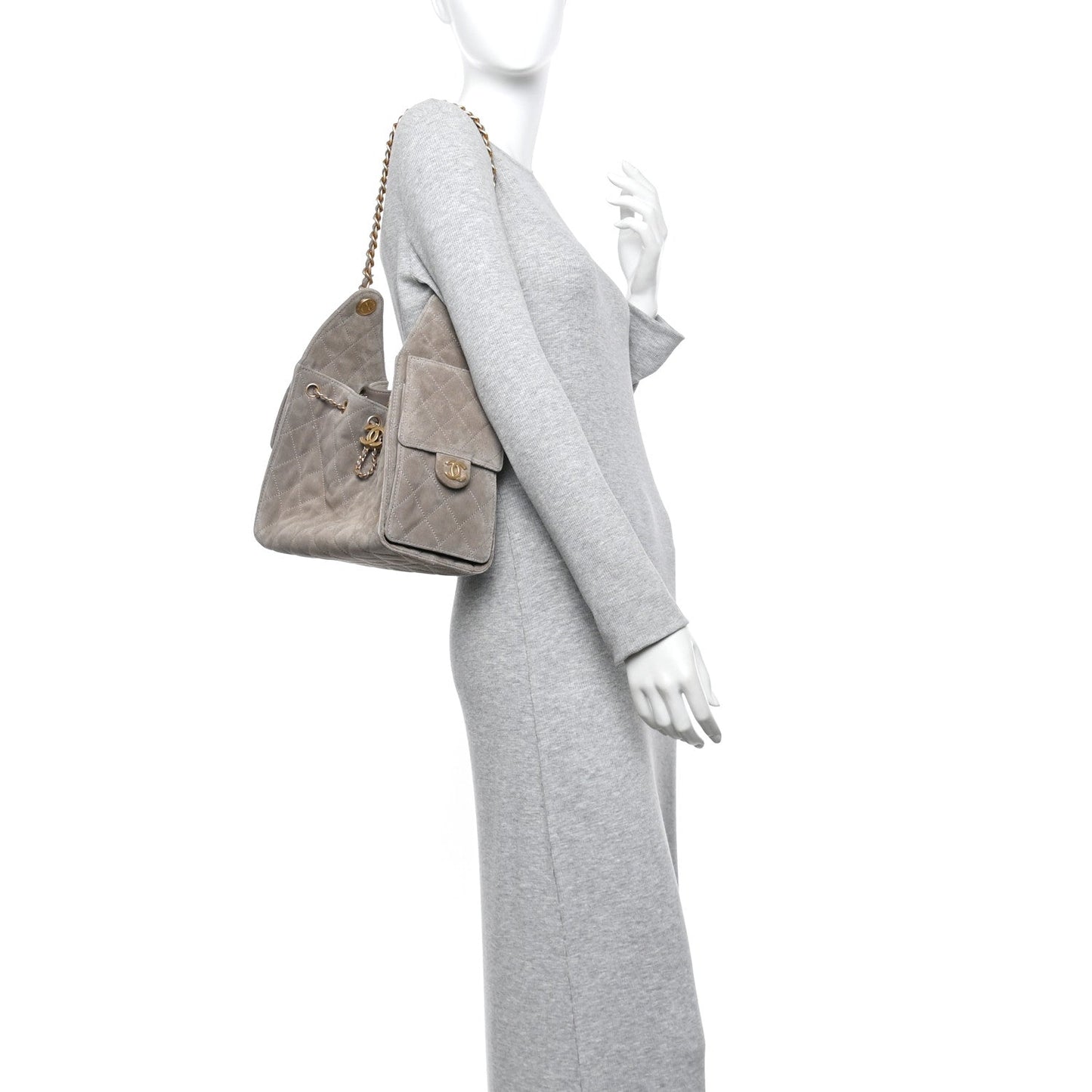 Chanel Suede Quilted Small Chanel 25 Handbag - Rovelle Bags