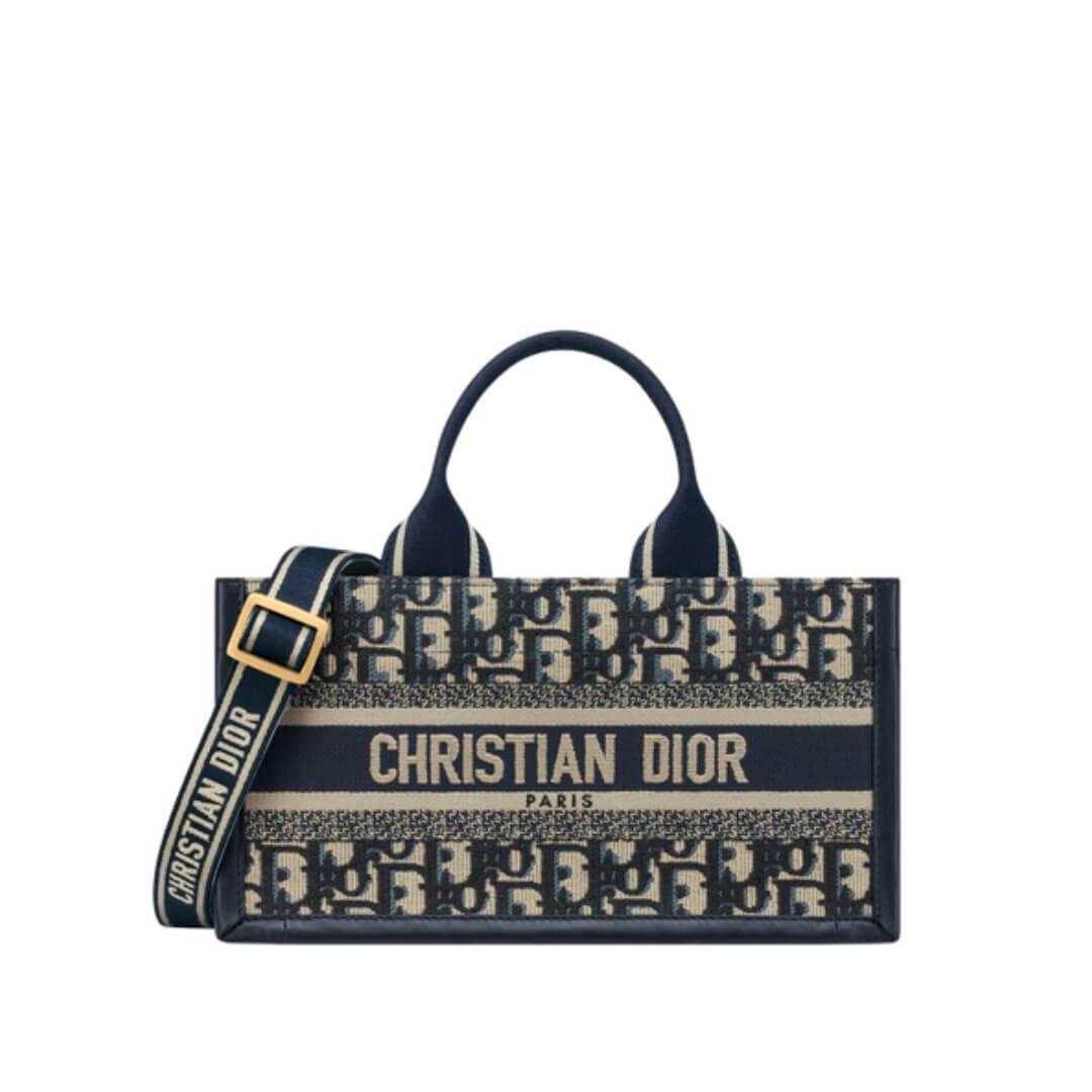 Dior Book Tote Leather Canvas Tote