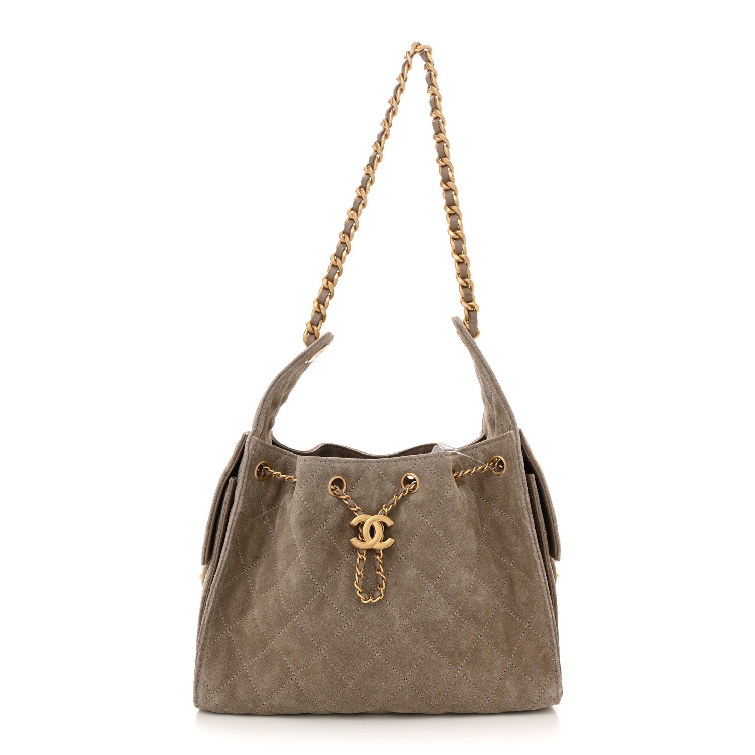 Chanel Suede Quilted Small Chanel 25 Handbag - Rovelle Bags