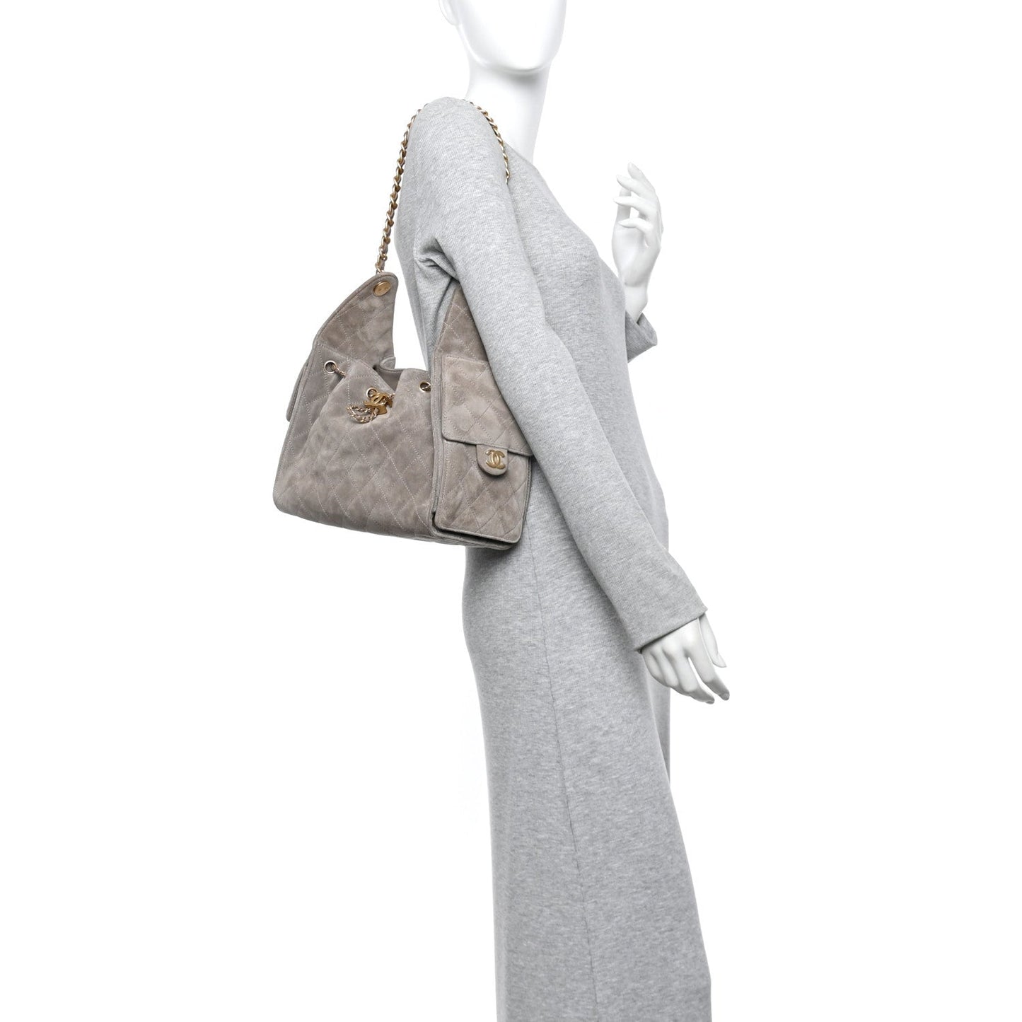 Chanel Suede Quilted Small Chanel 25 Handbag - Rovelle Bags