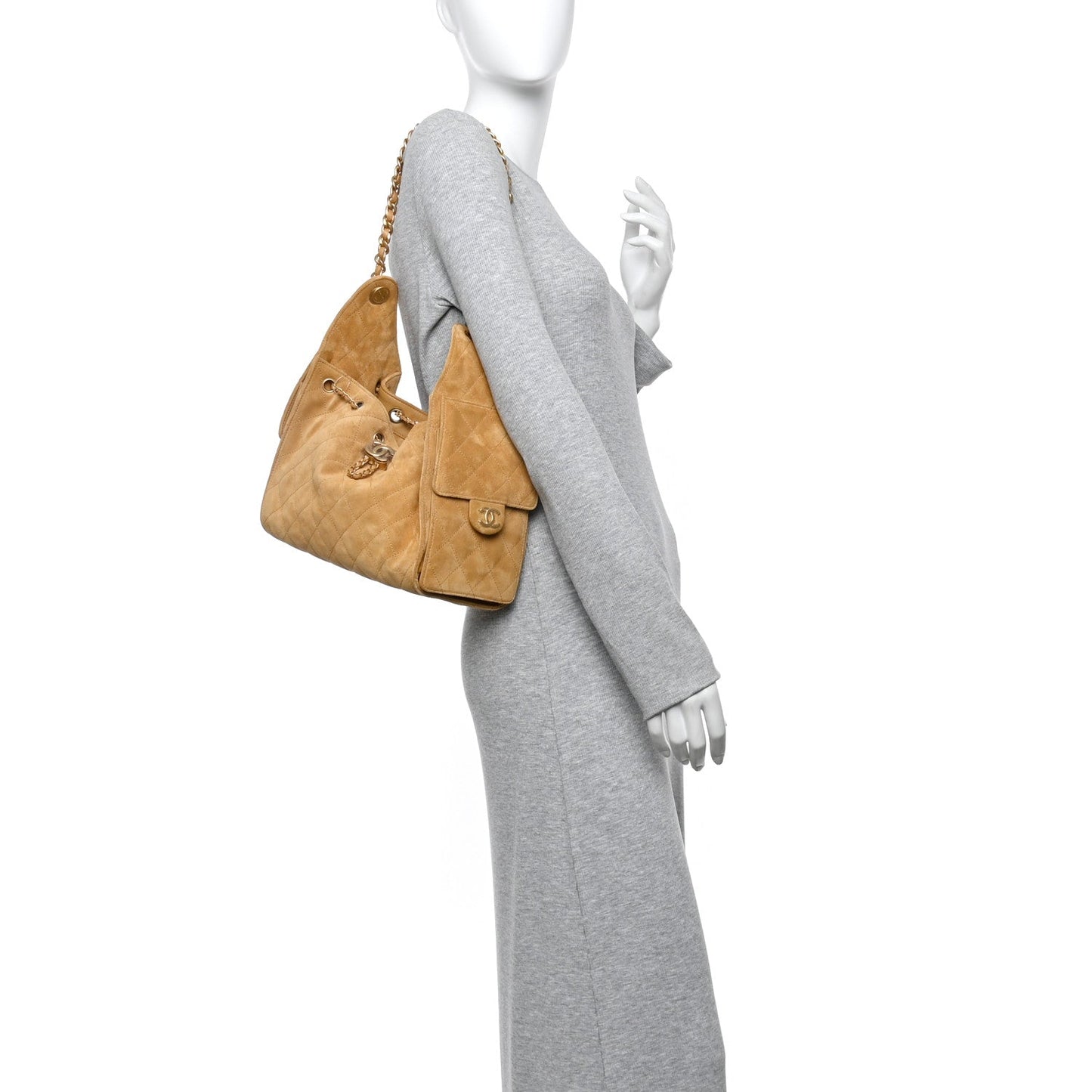 Chanel Suede Quilted Small Chanel 25 Handbag - Rovelle Bags