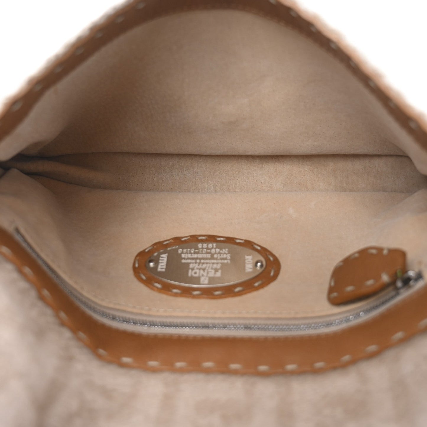 Fendi Cashmere Cuoio Romano Selleria Baguette Honey