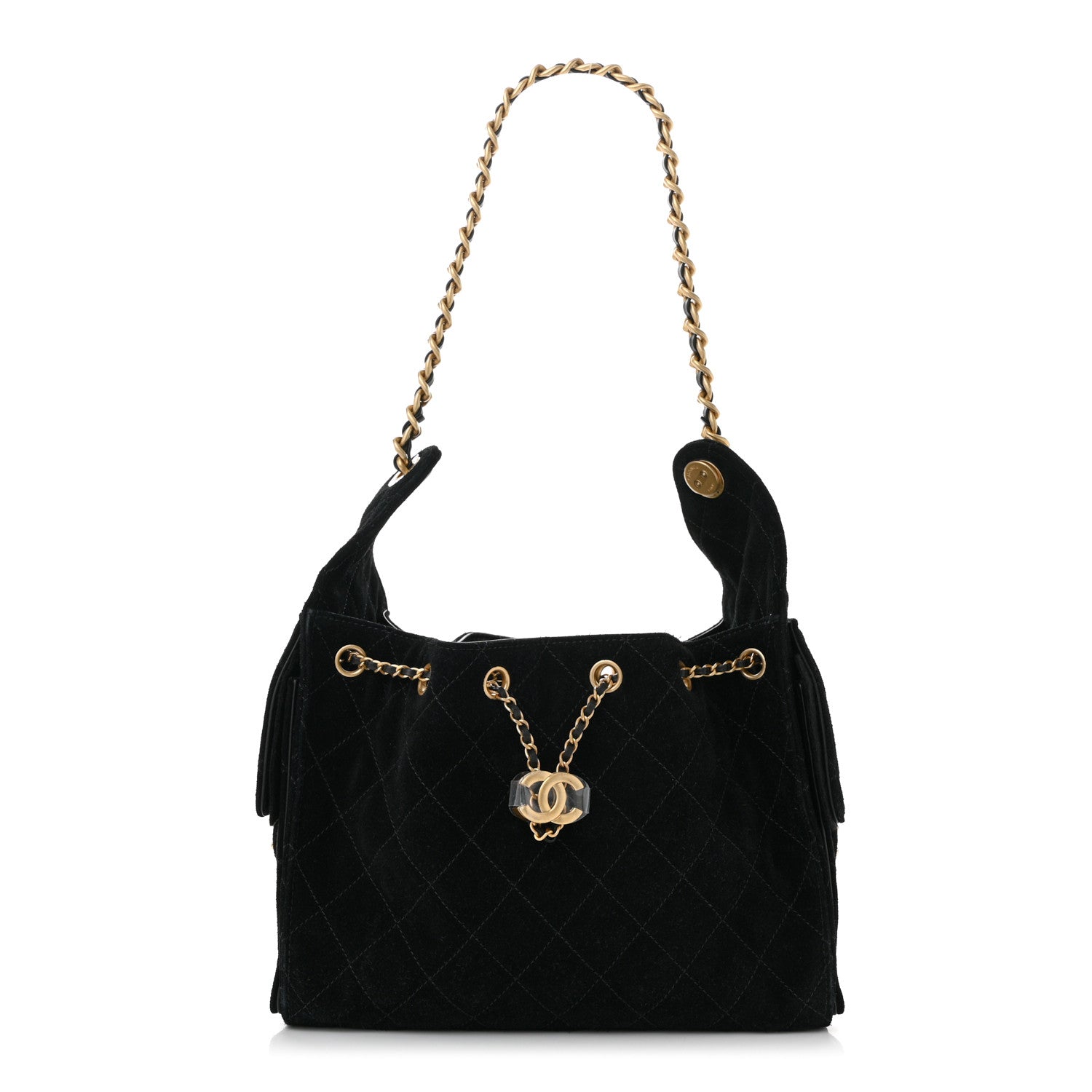 Chanel Suede Quilted Small Chanel 25 Handbag - Rovelle Bags