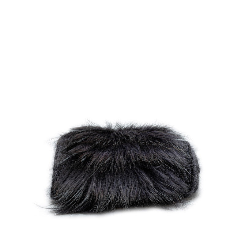Louis Vuitton Elena Maffler M75091 Black Gr Wall for Silk Louis Vuitton