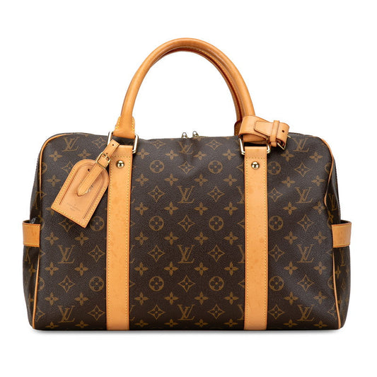 Louis Vuitton Monogram Carryr Boston Bag M40074 Brown PVC Leather Louis Vuitton