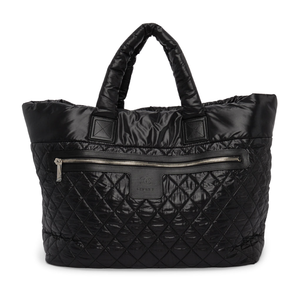 Chanel Black Quilted Nylon Coco Cocoon Tote Bag - Rovelle Bags
