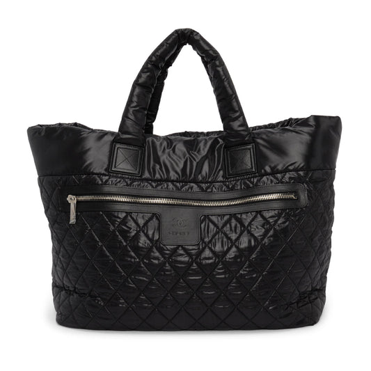 Chanel Black Quilted Nylon Coco Cocoon Tote Bag - Rovelle Bags