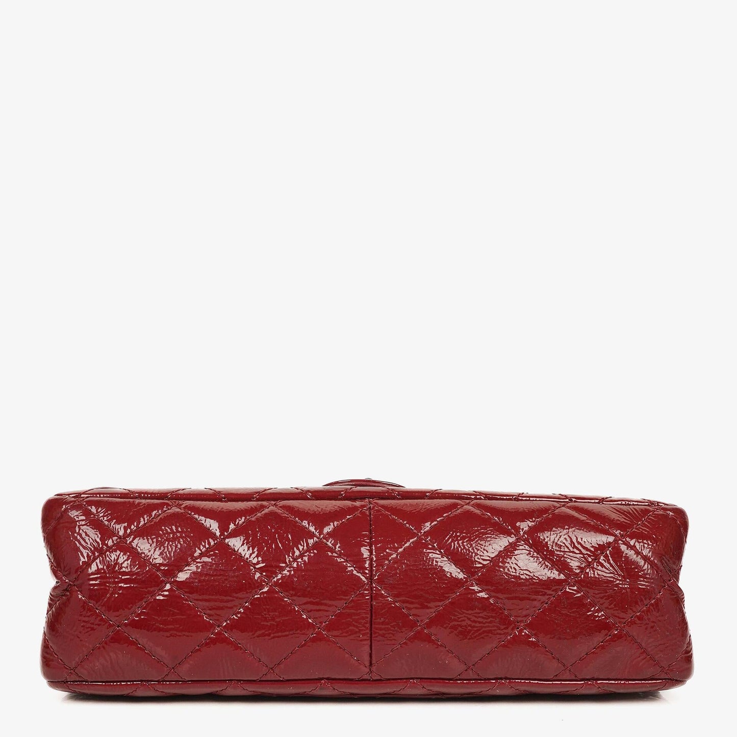 Chanel 2.55 226 Reissue Red Crinkled Patent Leather Flap Bag With Ruthenium Hardware