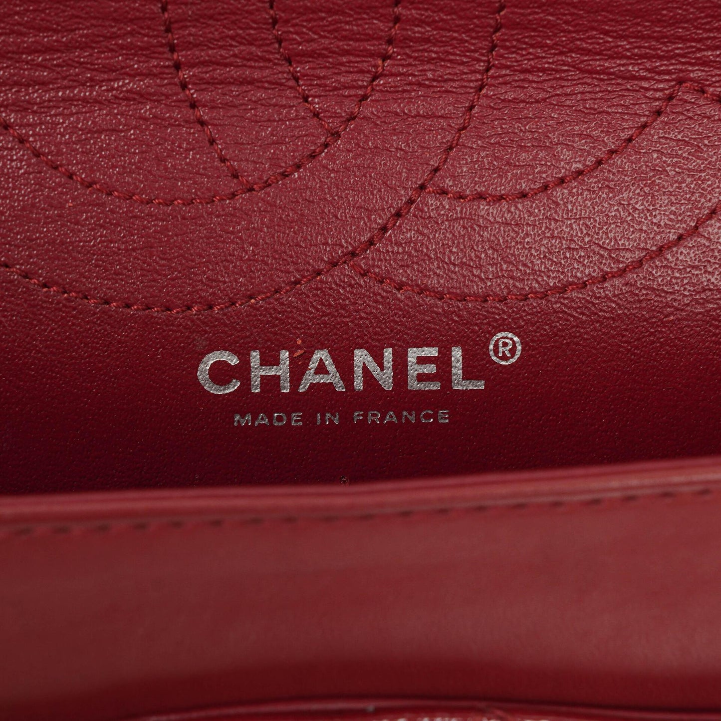 Chanel 2.55 226 Reissue Red Crinkled Patent Leather Flap Bag With Ruthenium Hardware