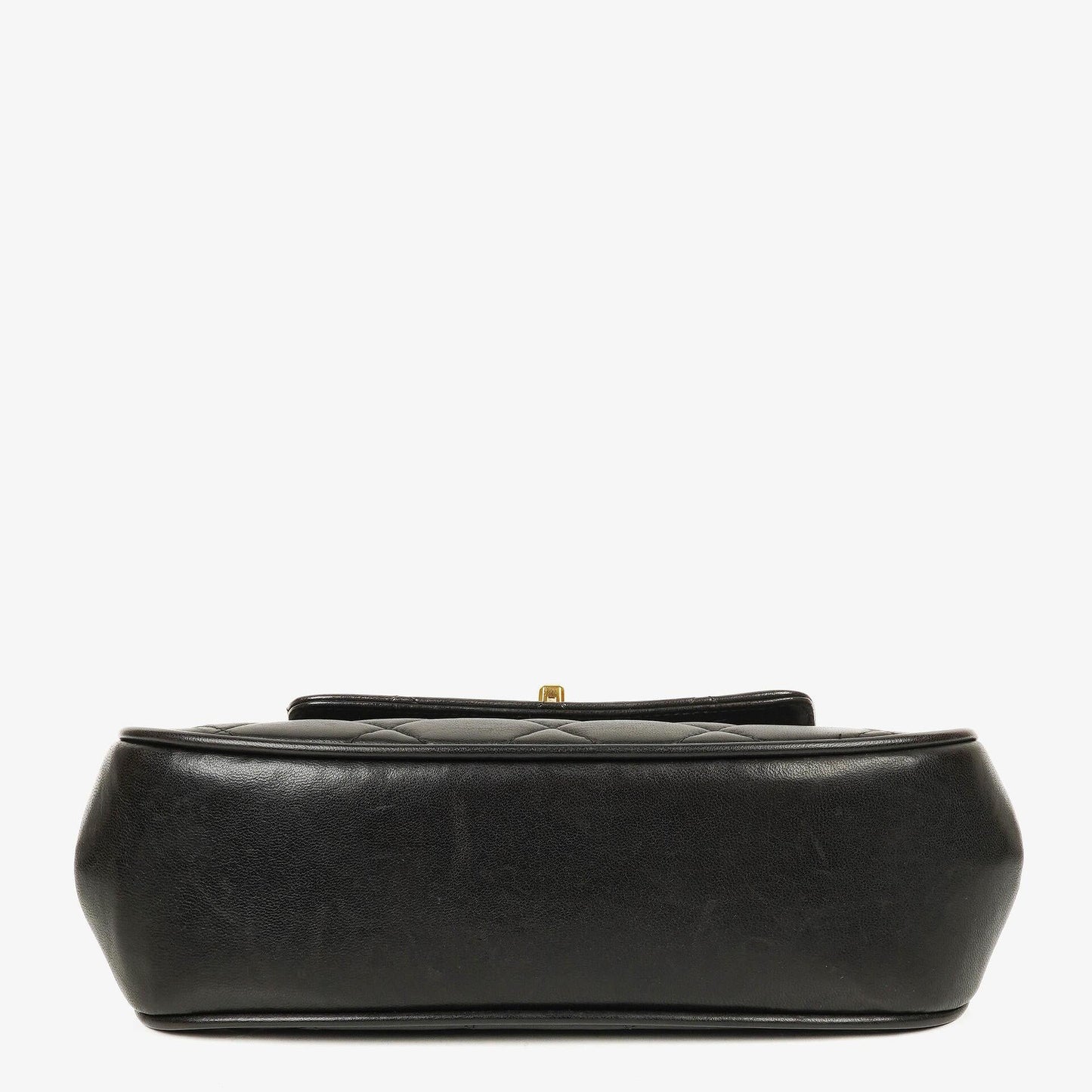 Chanel 2.55 Black Quilted Lambskin Top Handle Flap Bag