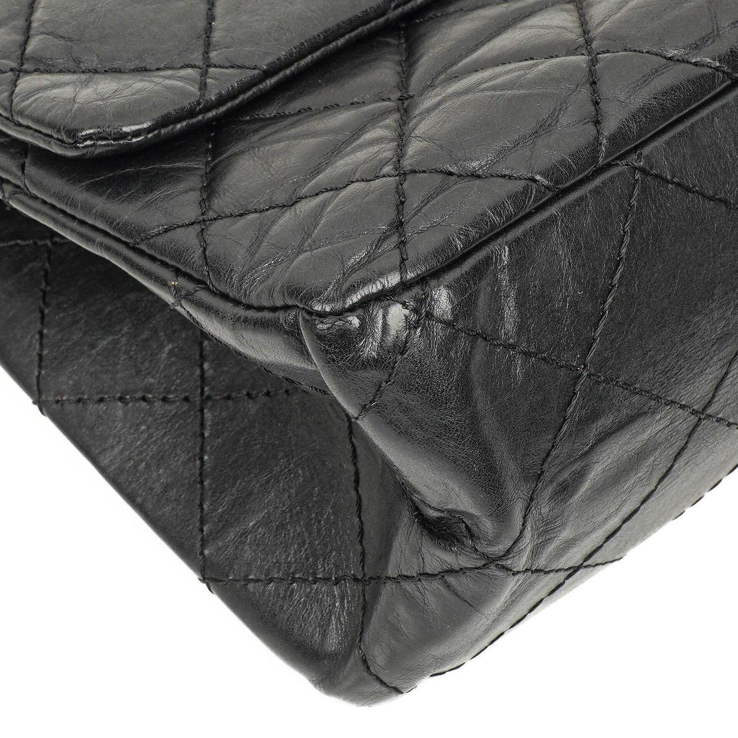 Chanel 2.55 Reissue Black Aged Calfskin Large Double Flap Bag