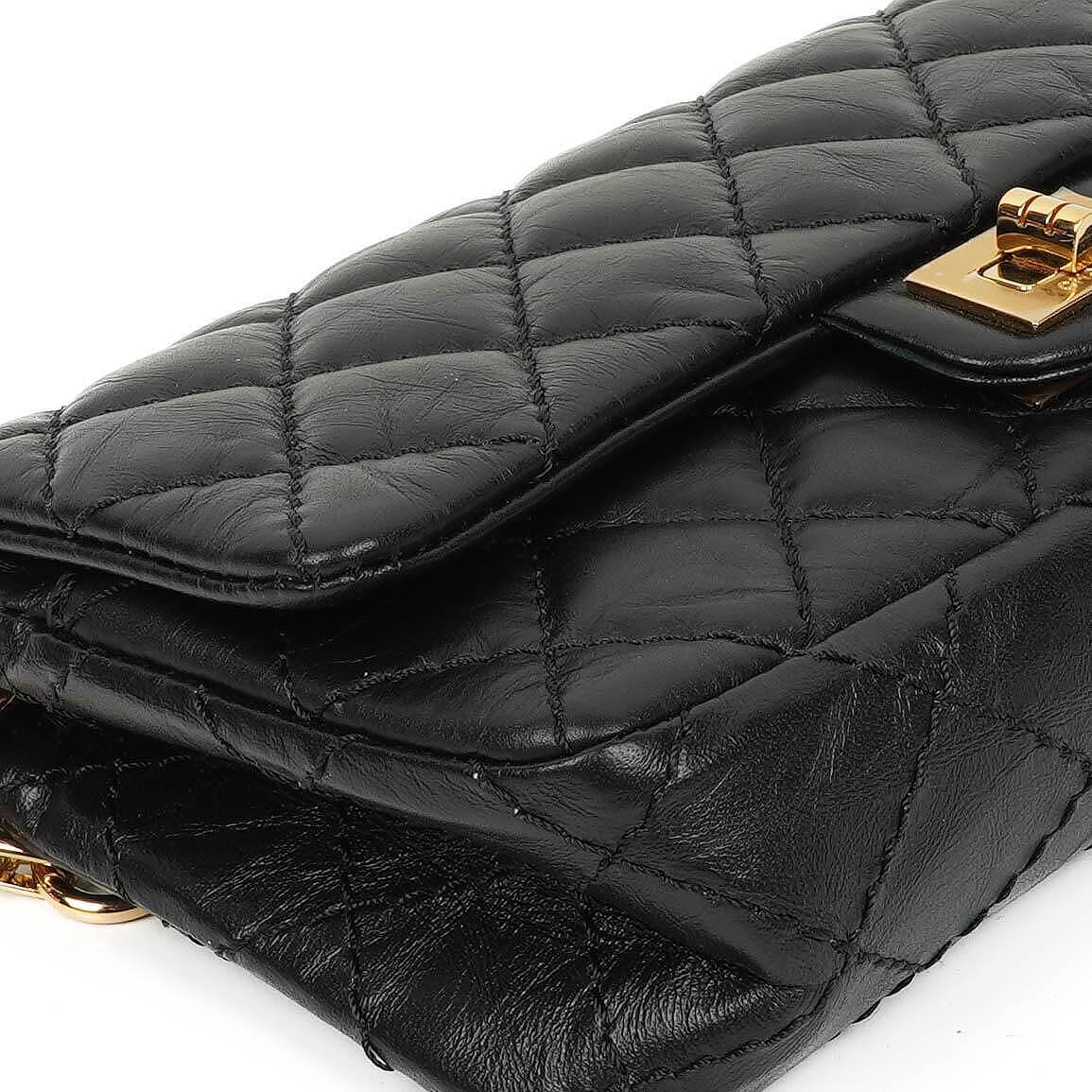 Chanel 2.55 Reissue Black Quilted Aged Calfskin Flap Belt Bag