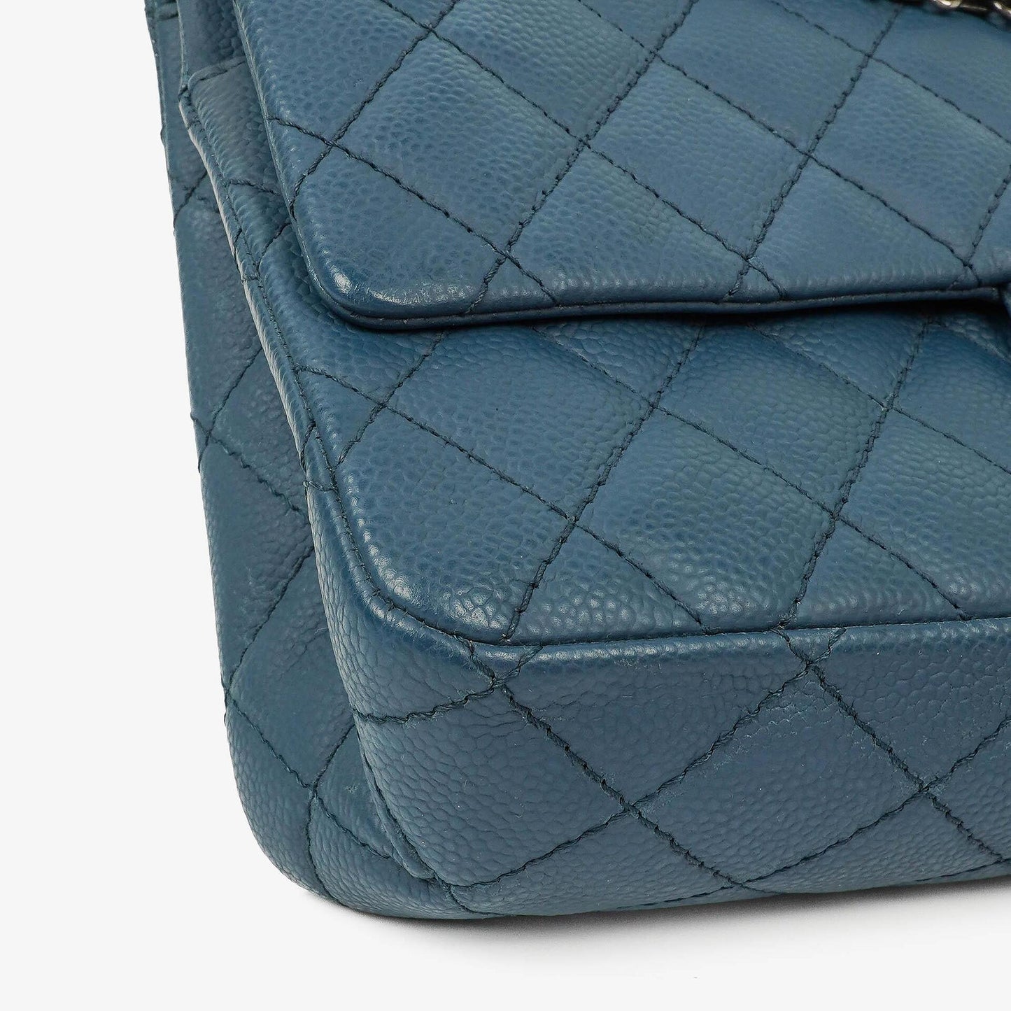 Chanel 2.55 Reissue Blue Caviar Quilted Leather Double Flap Bag With Ruthenium Hardware