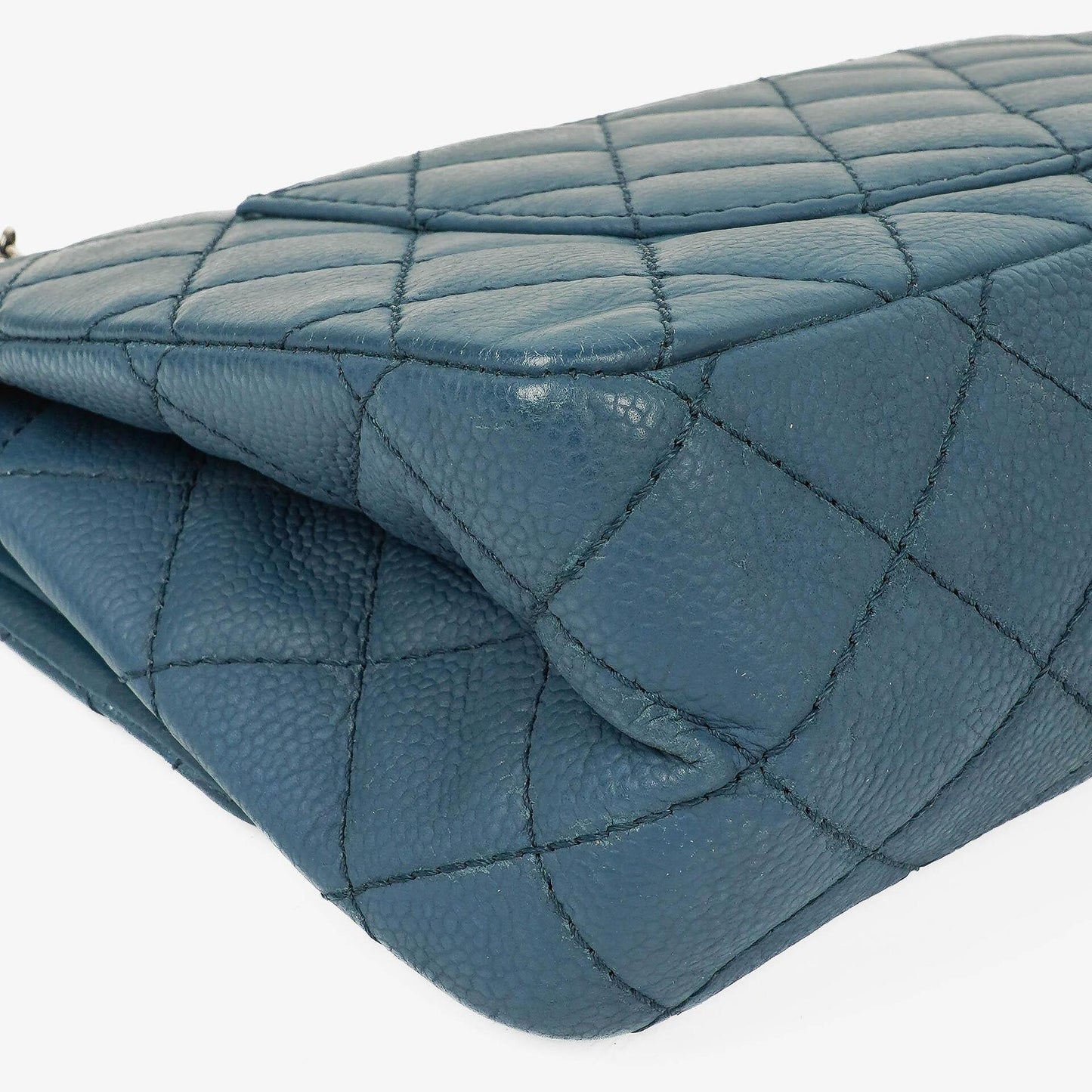 Chanel 2.55 Reissue Blue Caviar Quilted Leather Double Flap Bag With Ruthenium Hardware