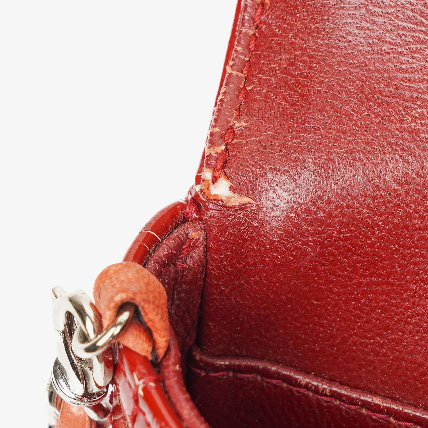 Chanel 2.55 Reissue East West Red Patent Jersey Quilted Flap Bag