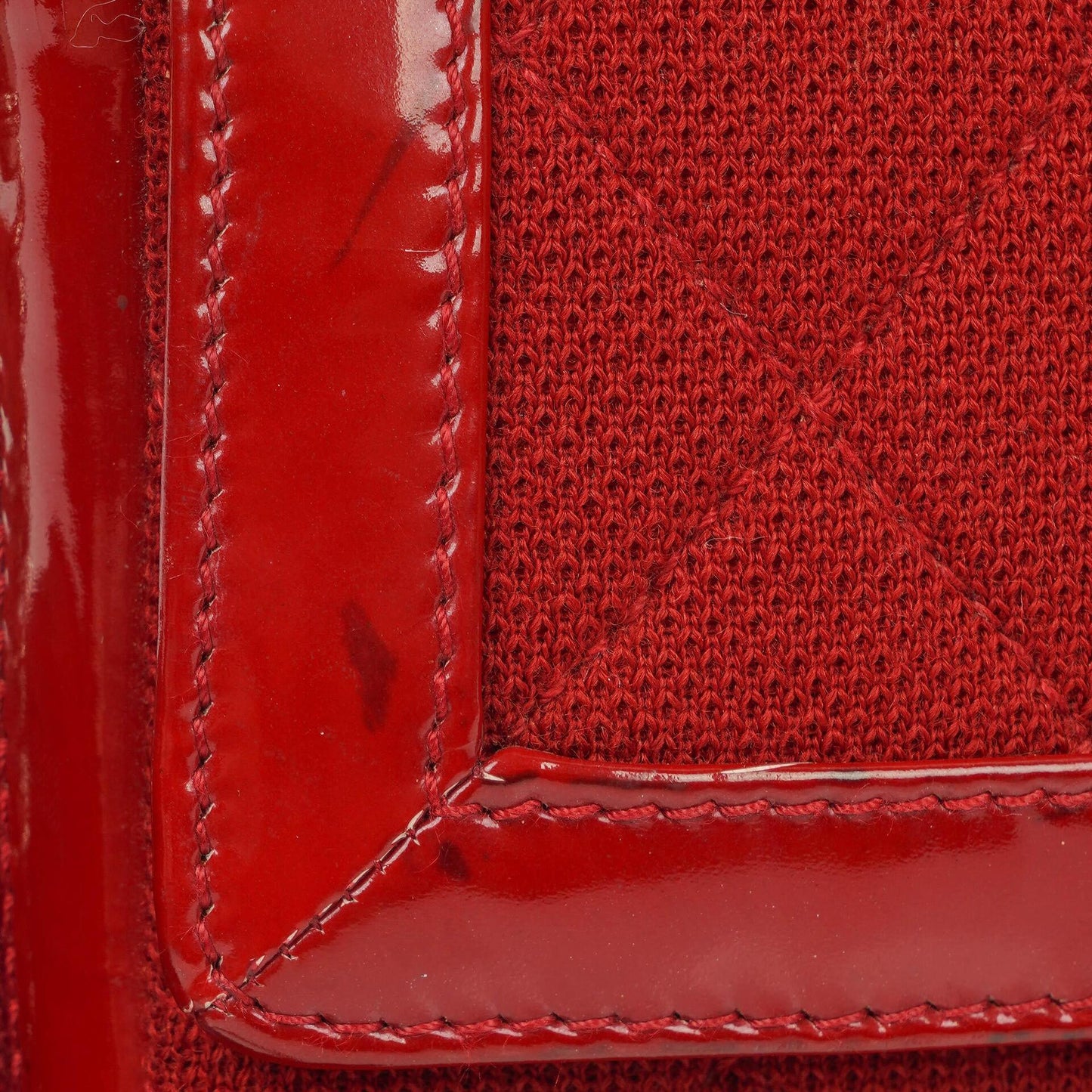 Chanel 2.55 Reissue East West Red Patent Jersey Quilted Flap Bag