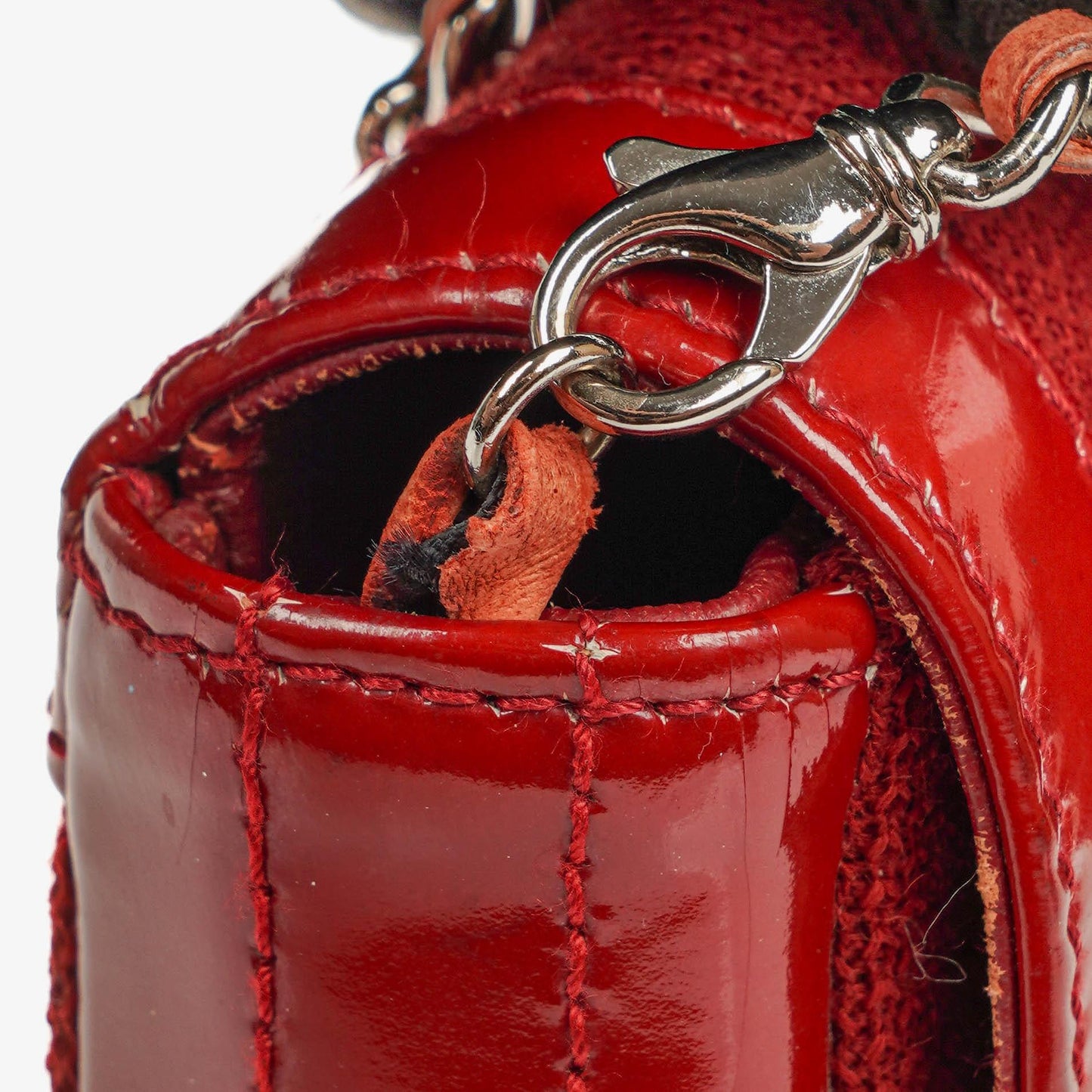Chanel 2.55 Reissue East West Red Patent Jersey Quilted Flap Bag