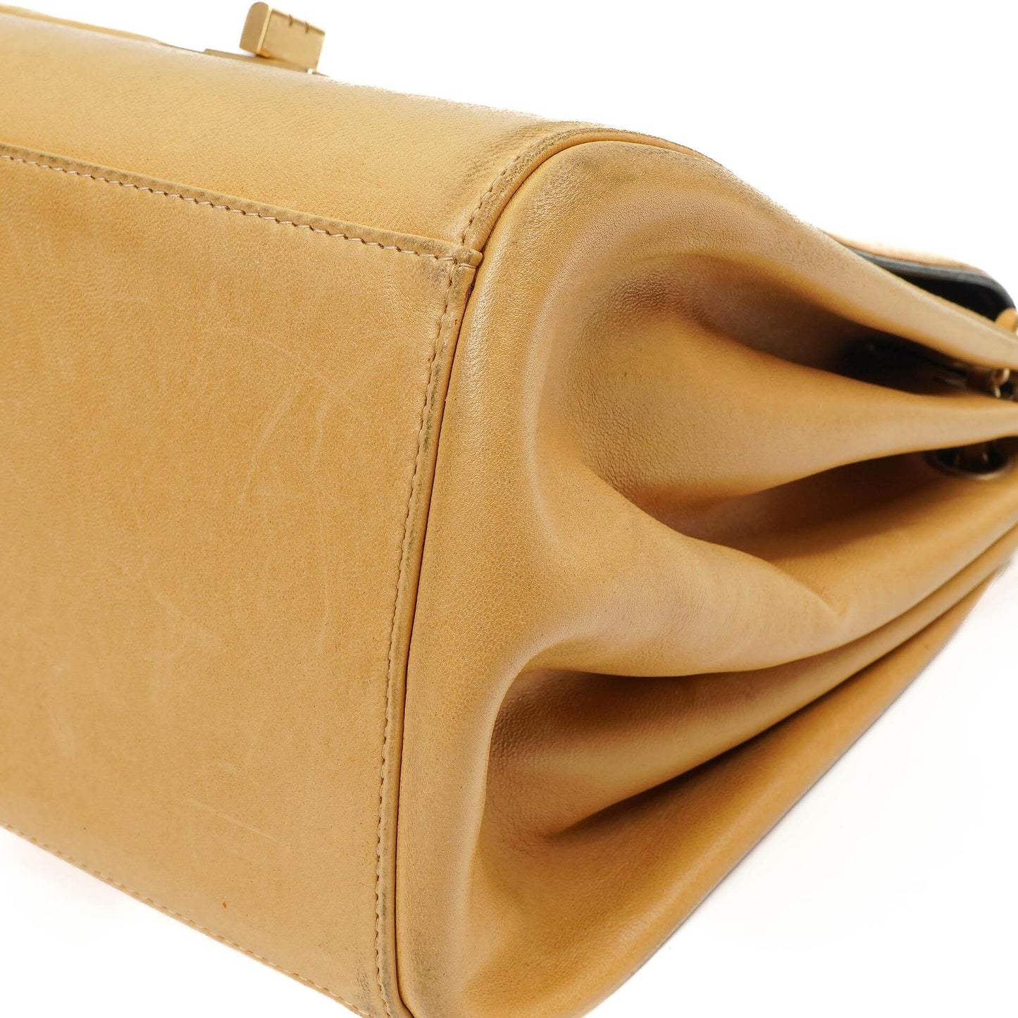 Chanel Accordion Chocolate Bar 2.55 Flap Bag Beige Quilted Lambskin, 2000-2002