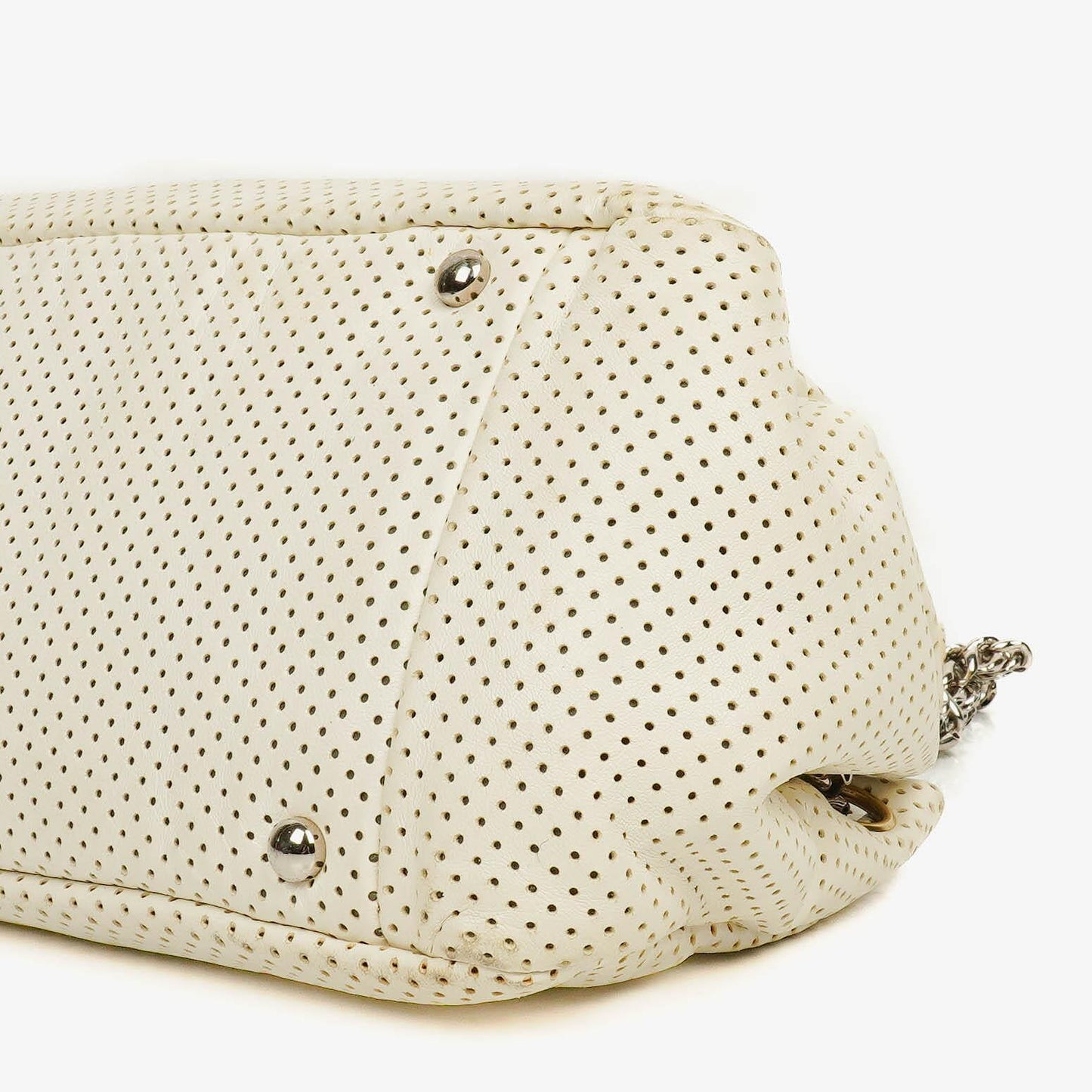 Chanel Accordion Flap Bag In Quilted Perforated Leather
