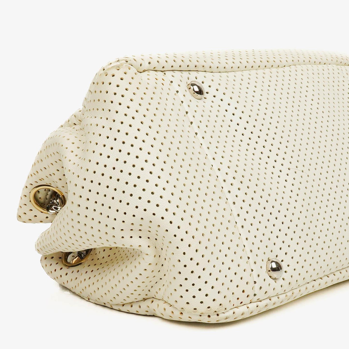 Chanel Accordion Flap Bag In Quilted Perforated Leather