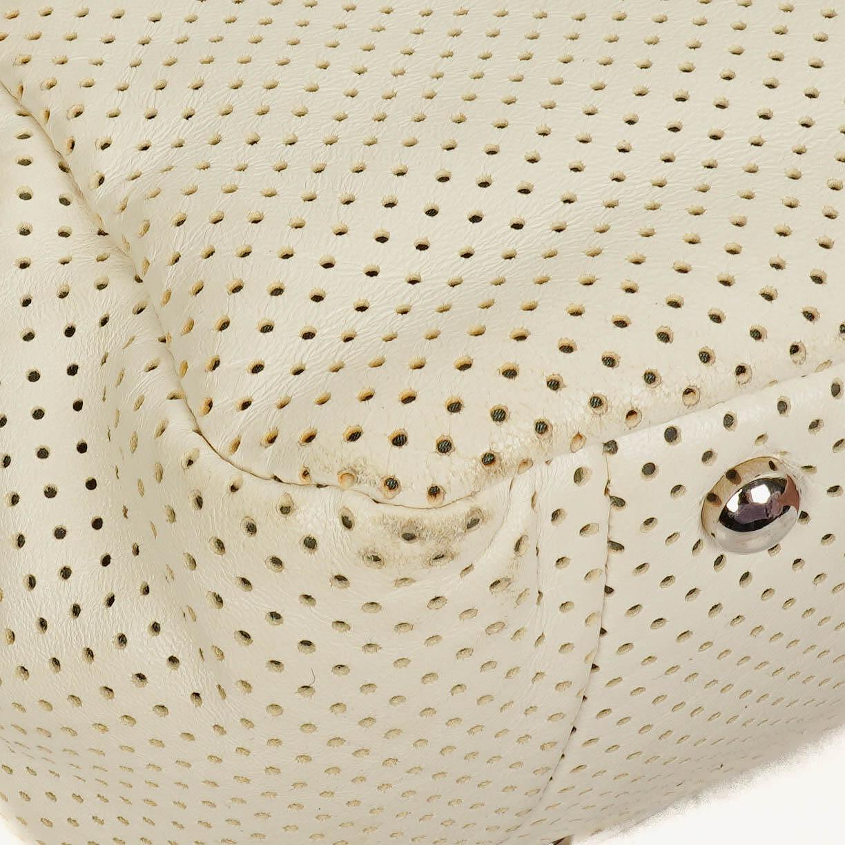Chanel Accordion Flap Bag In Quilted Perforated Leather