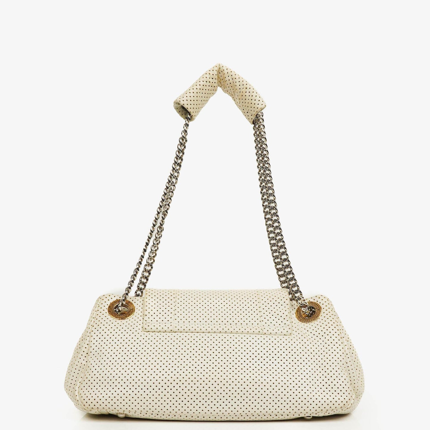Chanel Accordion Flap Bag In Quilted Perforated Leather