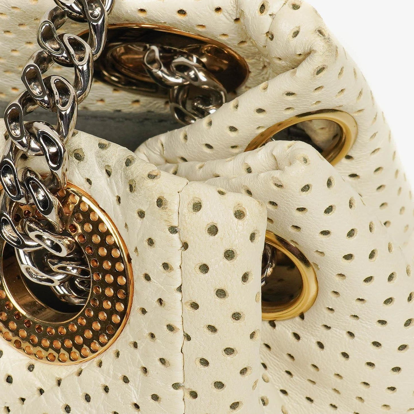 Chanel Accordion Flap Bag In Quilted Perforated Leather