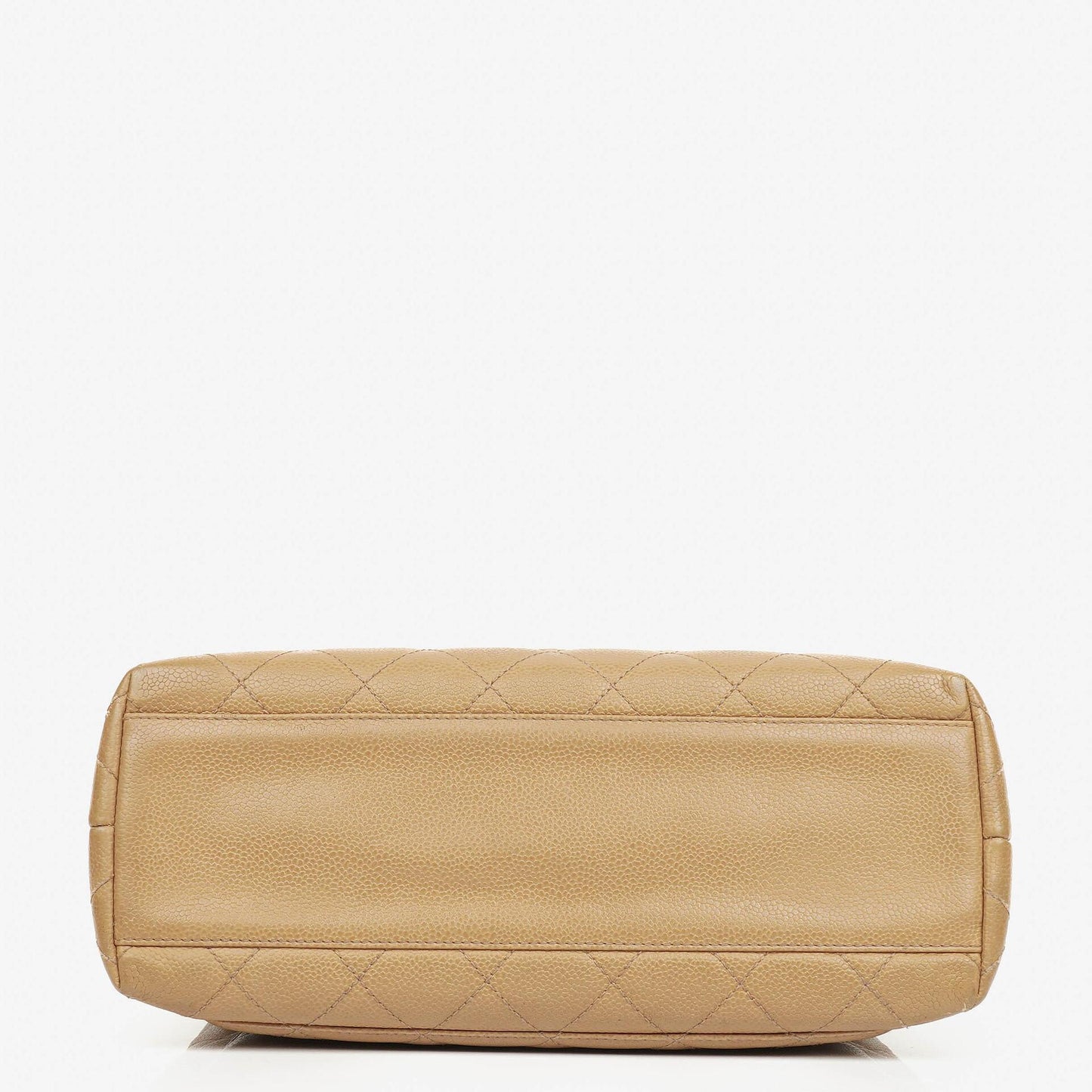 Chanel Beige Caviar Quilted Jumbo Kelly Flap Bag